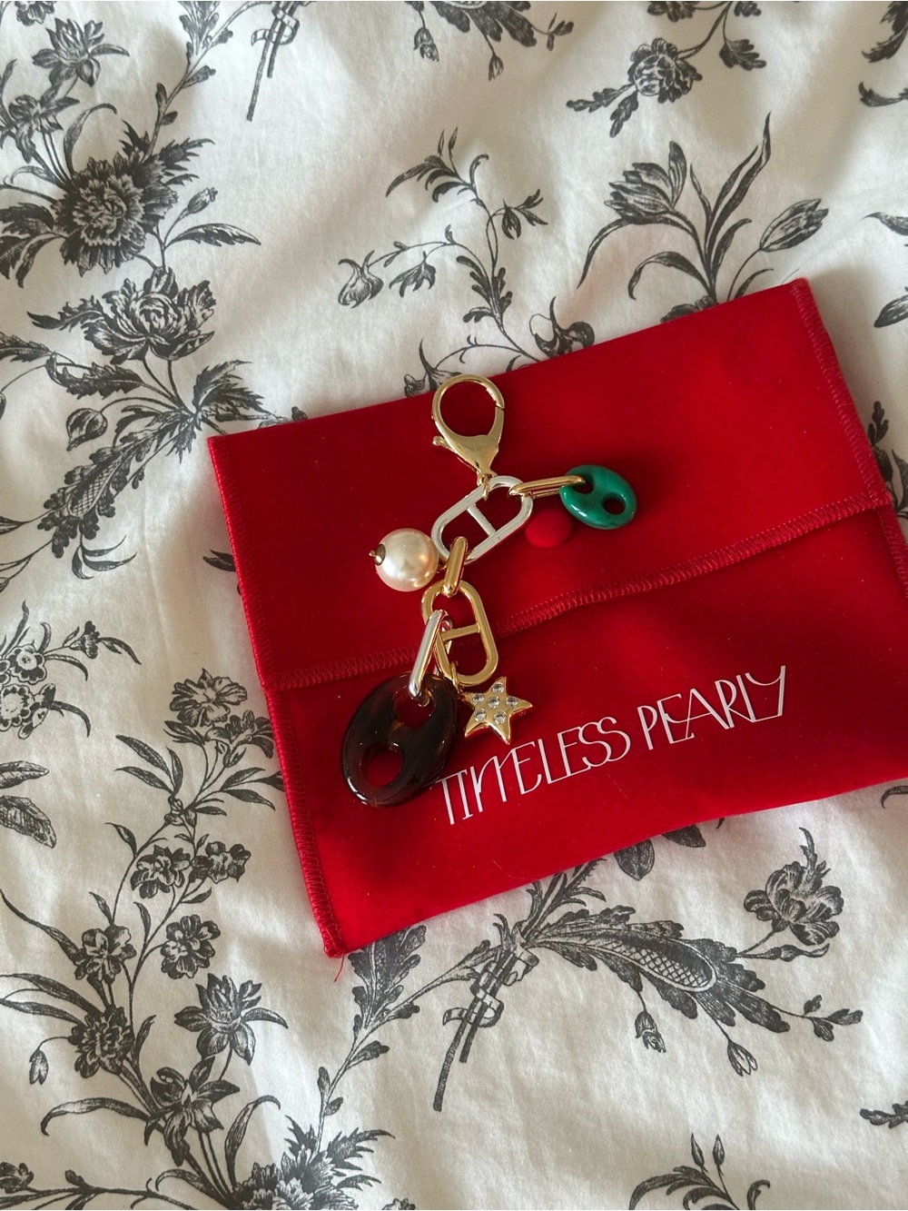 Timeless and Pearly Bag Charm